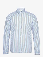 Tom Tailor - relaxed stri - laveste priser - washed out middle blue stripe - 0