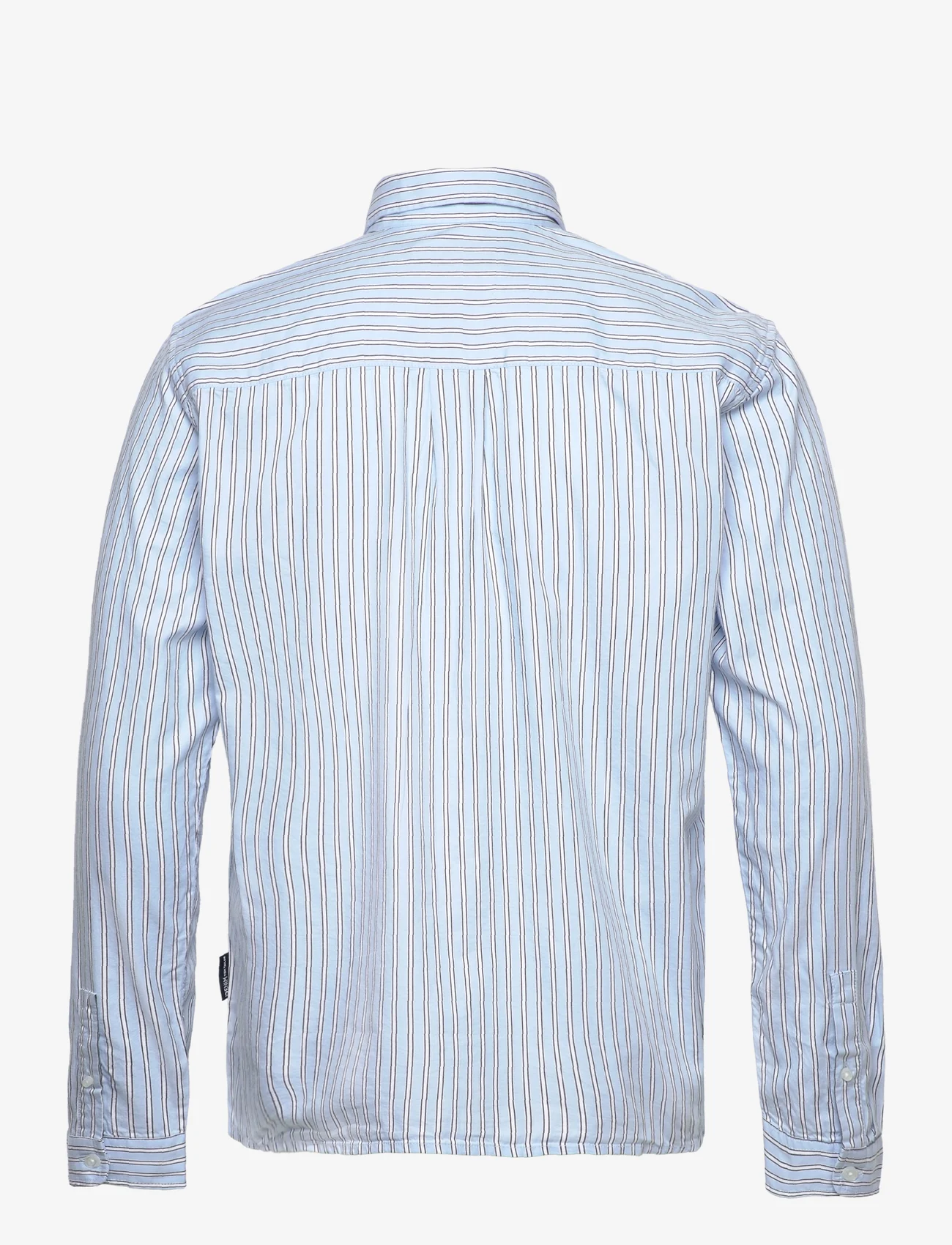 Tom Tailor - relaxed stri - avslappede skjorter - washed out middle blue stripe - 1