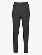 relaxed tapered pants - BLACK