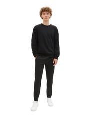 Tom Tailor - relaxed tapered pants - chinot - black - 2