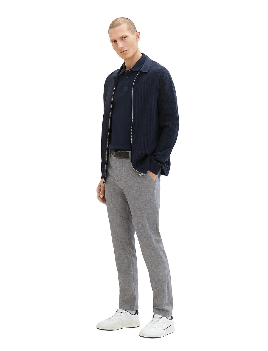 Tom Tailor - traveler sli - chino stila bikses - white navy zig zag structure - 0