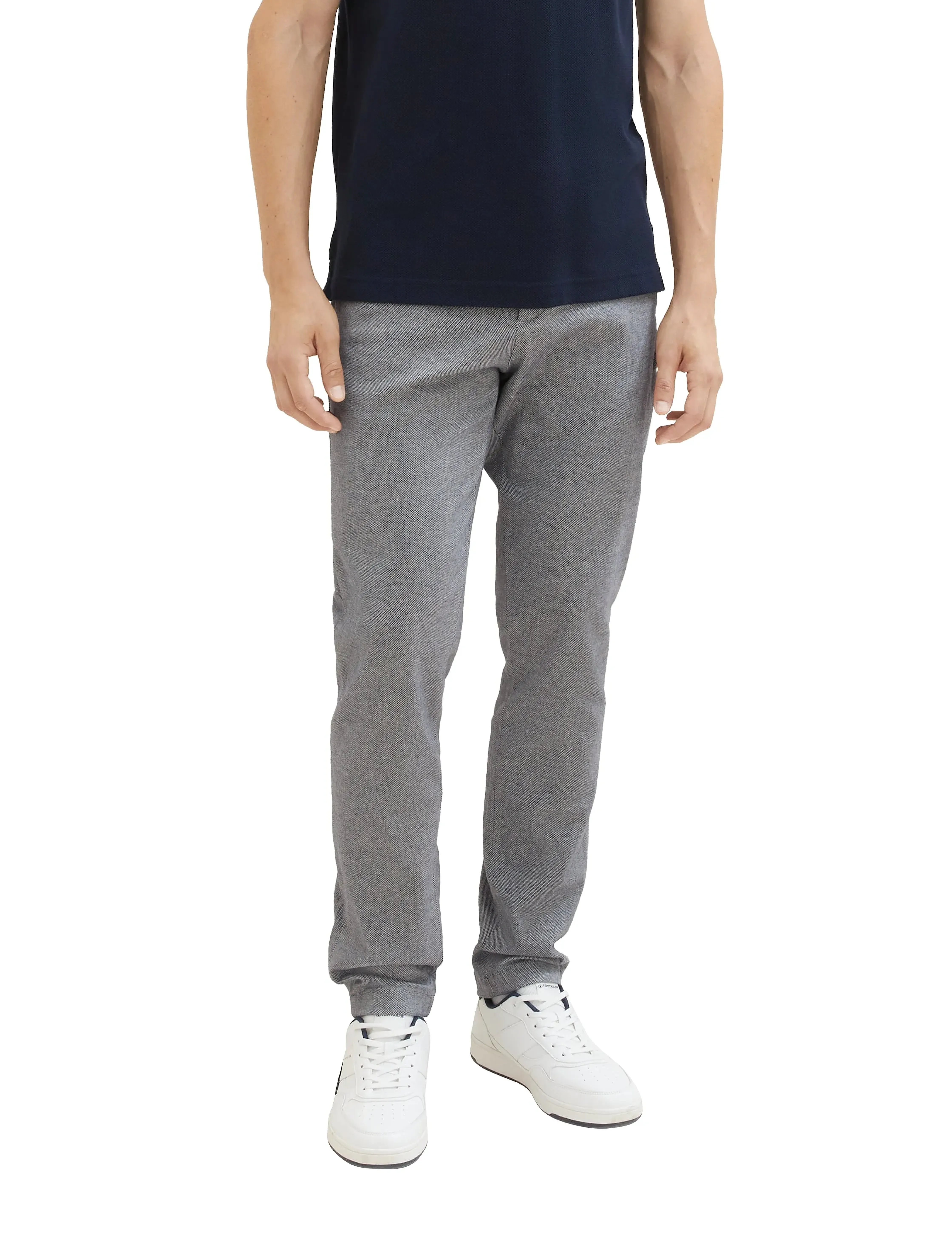 Tom Tailor - traveler sli - chino stila bikses - white navy zig zag structure - 3