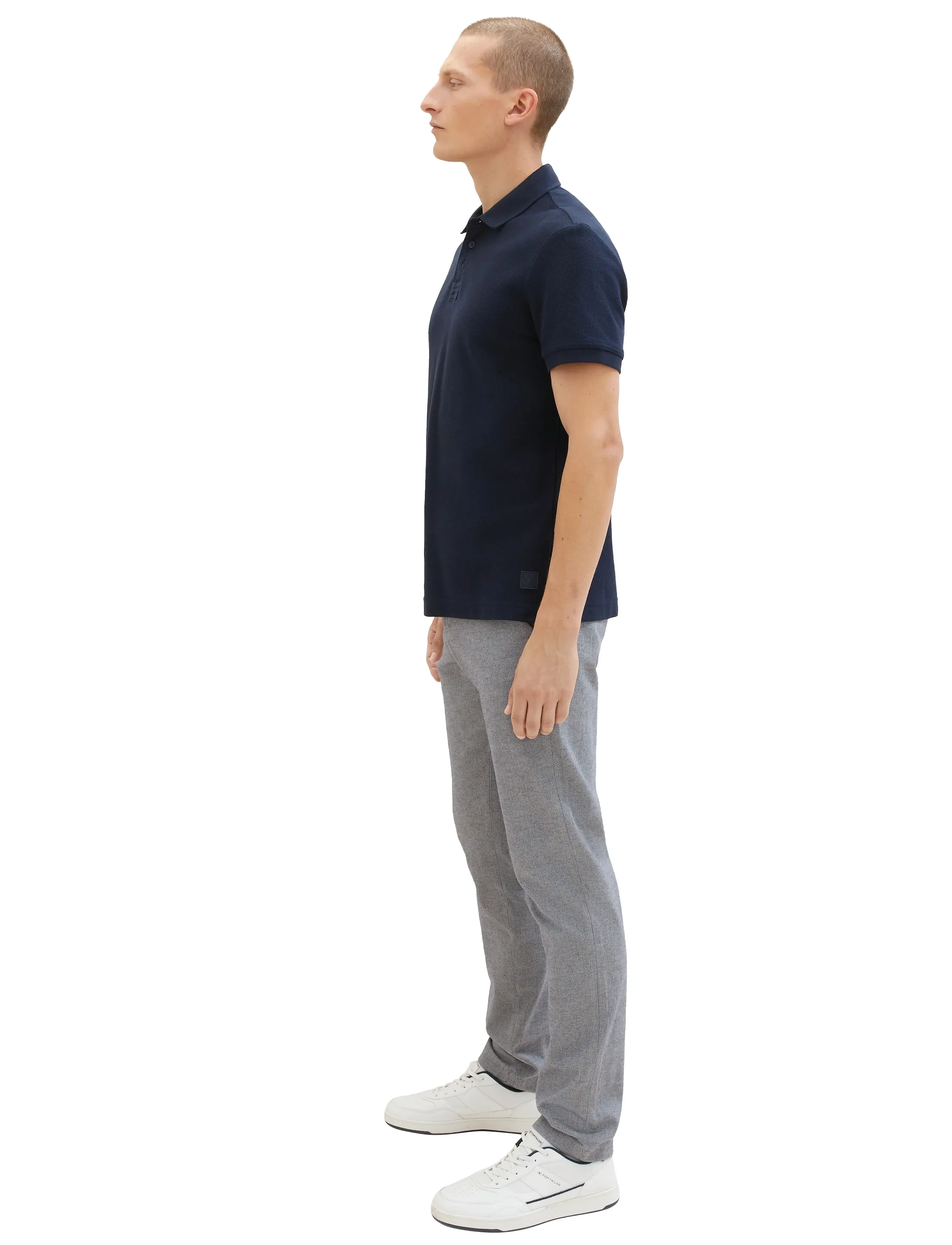 Tom Tailor - traveler sli - chino stila bikses - white navy zig zag structure - 4