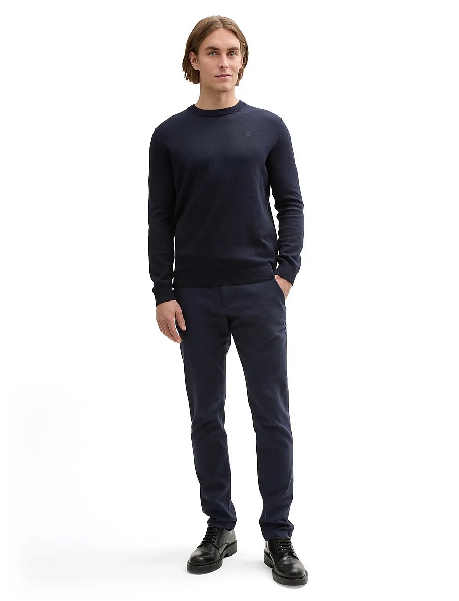Tom Tailor - traveler slim chino - chinos - navy zig zag structure - 4