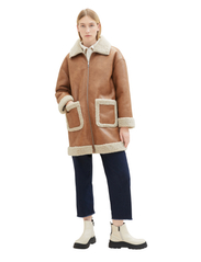 Tom Tailor - reversible shearling coat - winter coats - blush mahogany - 3