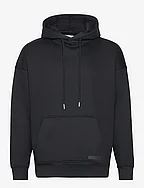 oversized heavy sweat hoodie - BLACK