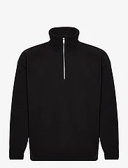 Tom Tailor - relaxed fleece troyer - mid layer jackets - black - 0