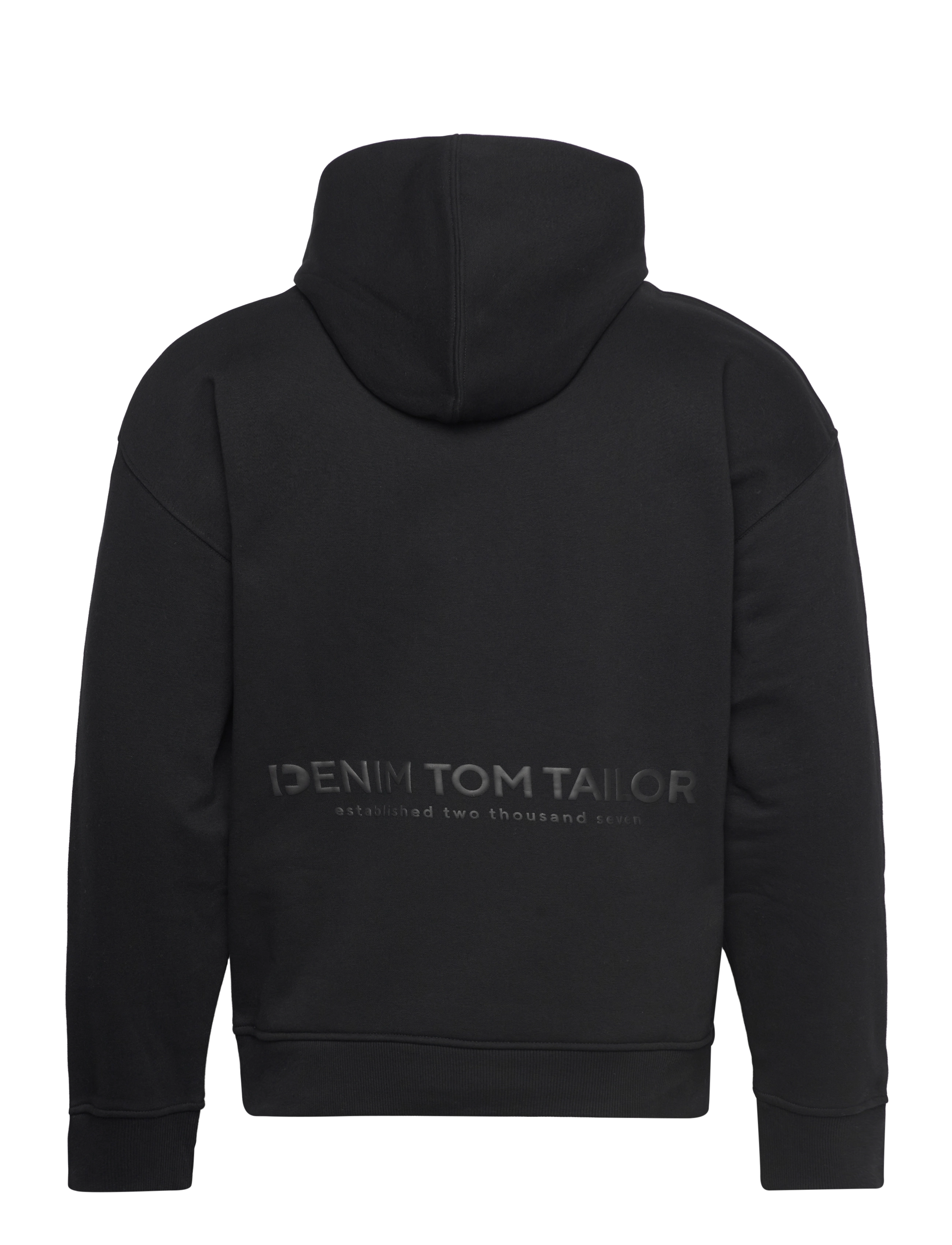 Tom Tailor - relaxed hoodie with prints - black - 1