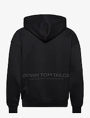Tom Tailor - relaxed printed hoodie jacket - kapuutsiga dressipluusid - black - 1