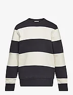 striped sweatshirt - COAL GREY