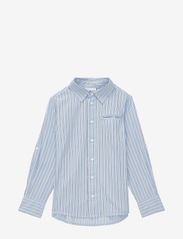 Tom Tailor - striped shirt with pocket - long-sleeved shirts - middle blue stripe - 0