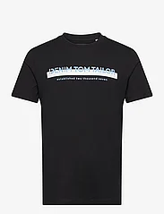Tom Tailor - printed t-shirt - laveste priser - black - 0