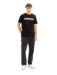 Tom Tailor - printed t-shirt - laveste priser - black - 3