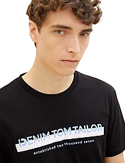 Tom Tailor - printed t-shirt - de laveste prisene - black - 4