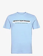printed t-shirt - WASHED OUT MIDDLE BLUE