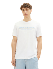 Tom Tailor - printed t-shirt - laveste priser - white - 2