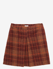 Tom Tailor - skirt boucle - plisserade kjolar - brown orange boucle - 0