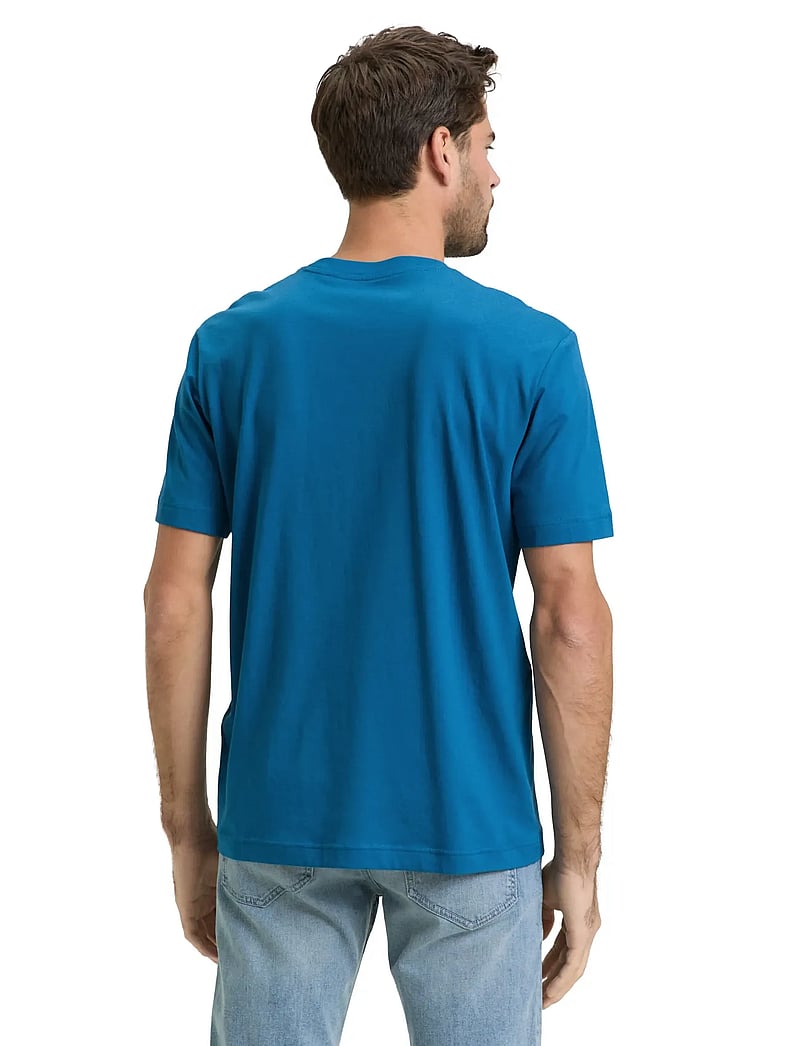 Tom Tailor - logo tee - short-sleeved t-shirts - blue petrol - 2