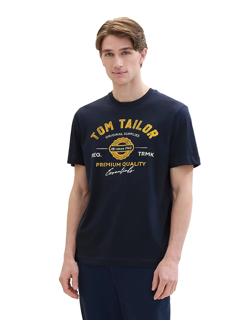 Tom Tailor - logo tee - kurzärmelig - dark blue - 0