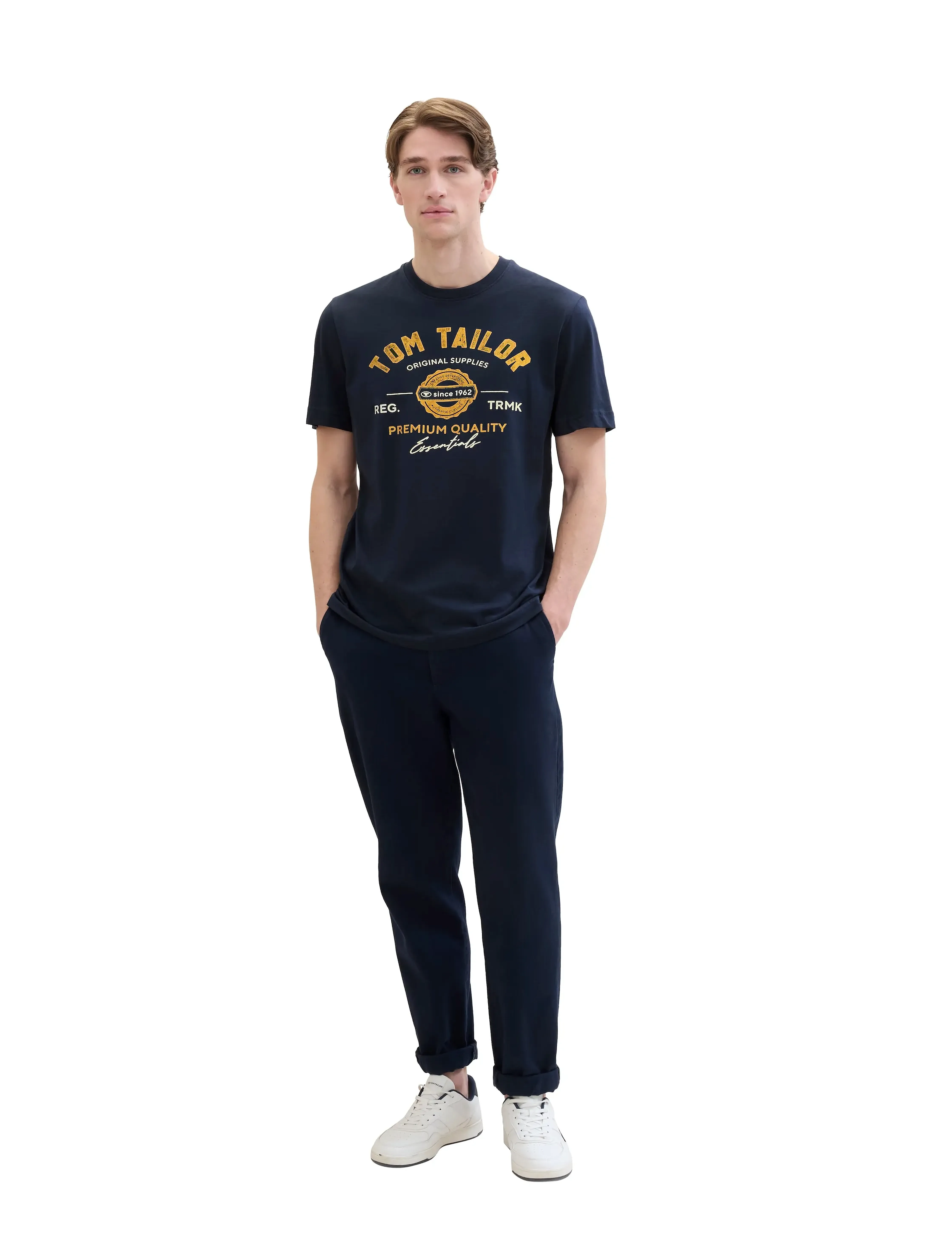 Tom Tailor - logo tee - die niedrigsten preise - dark blue - 2