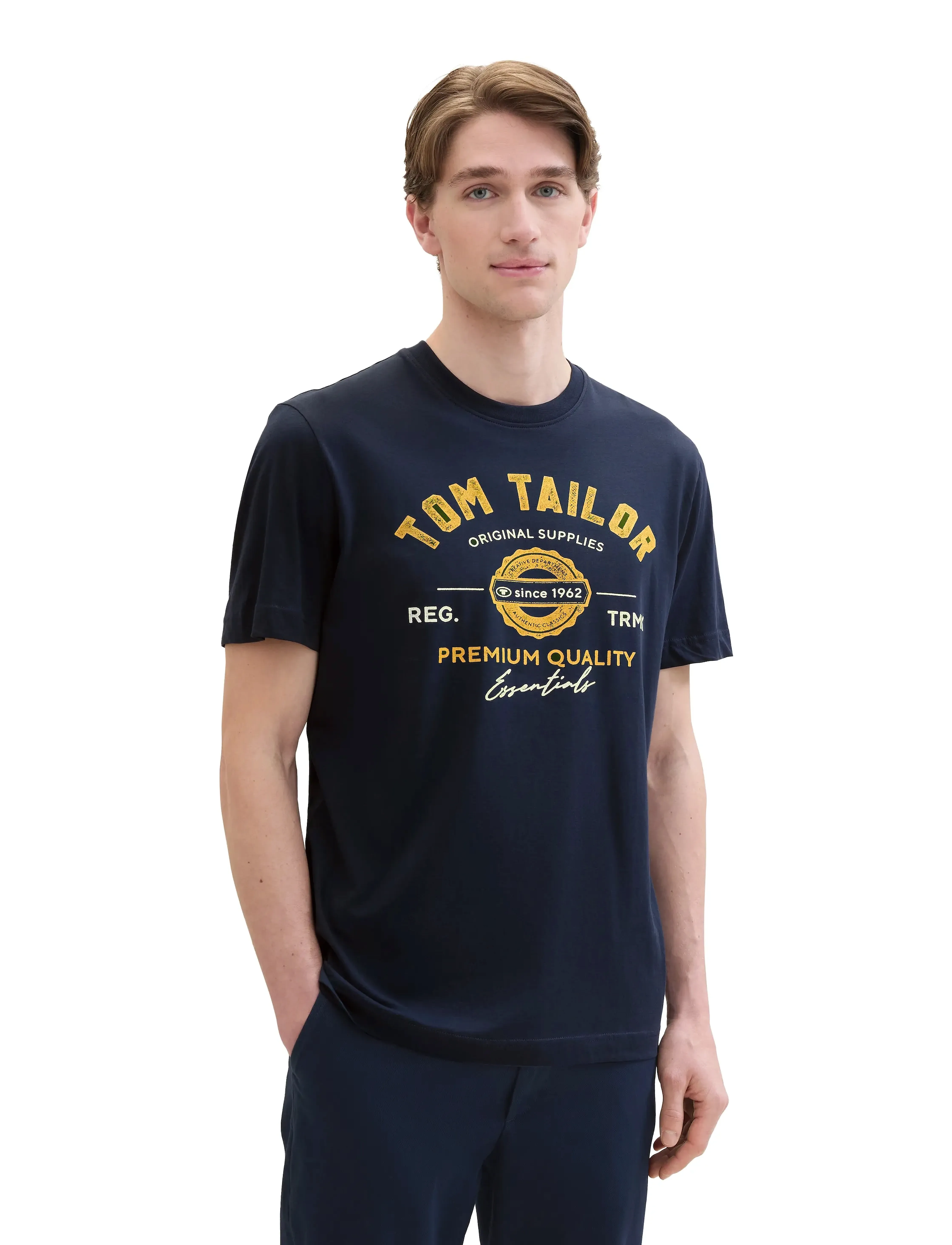 Tom Tailor - logo tee - die niedrigsten preise - dark blue - 3