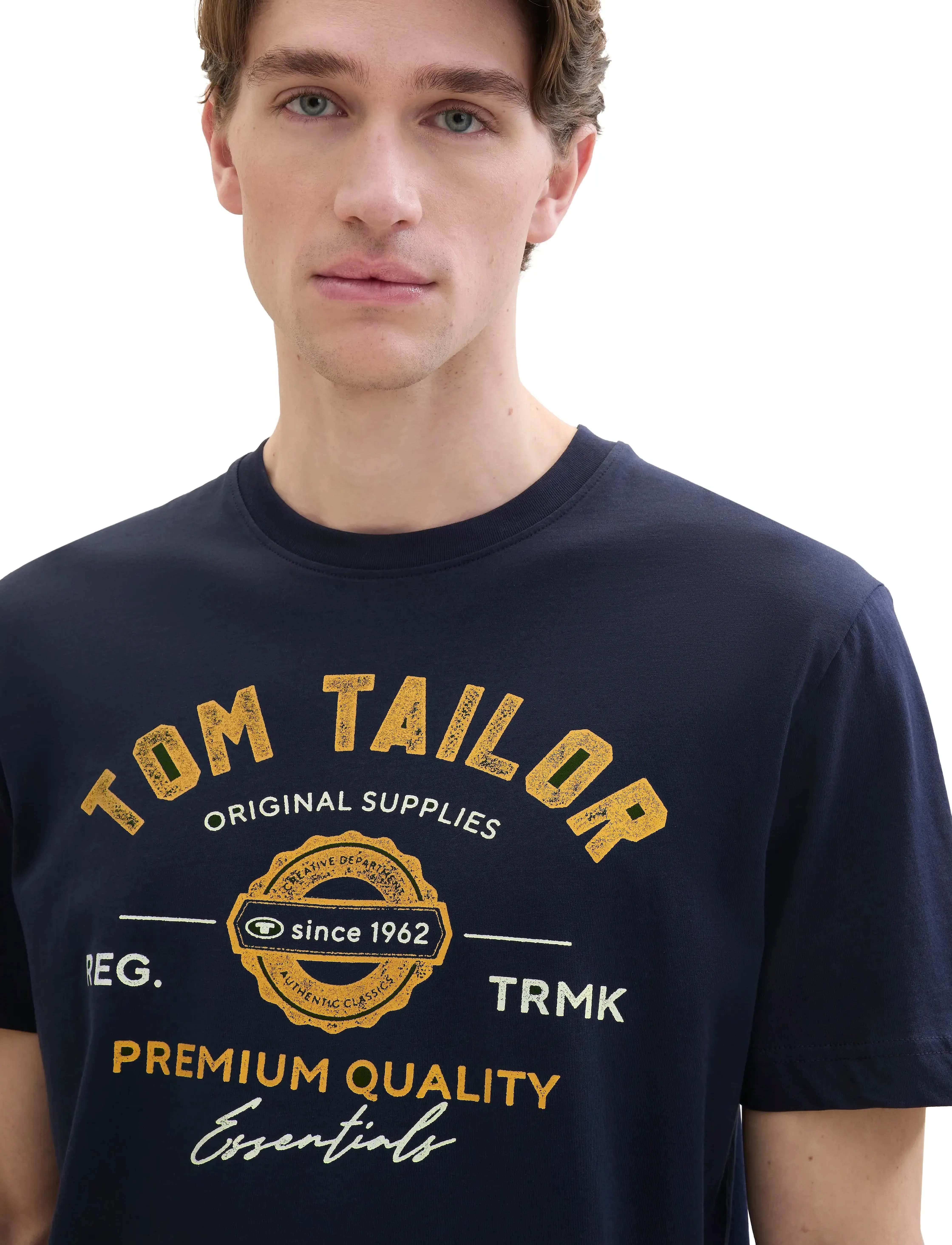 Tom Tailor - logo tee - die niedrigsten preise - dark blue - 4