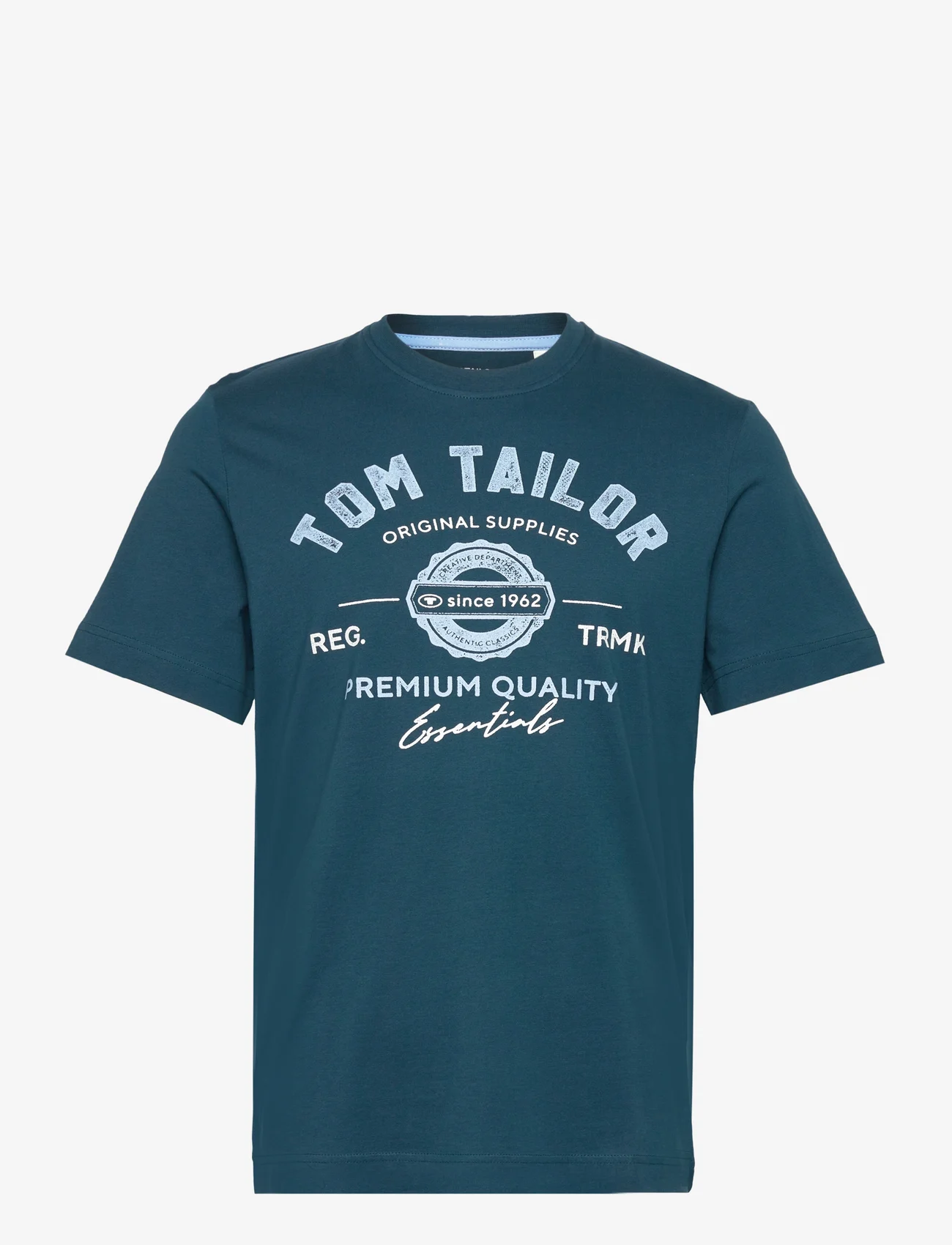 Tom Tailor - logo tee - laveste priser - deep pond green - 0