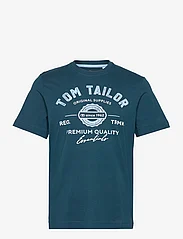 Tom Tailor - logo tee - alhaisimmat hinnat - deep pond green - 0