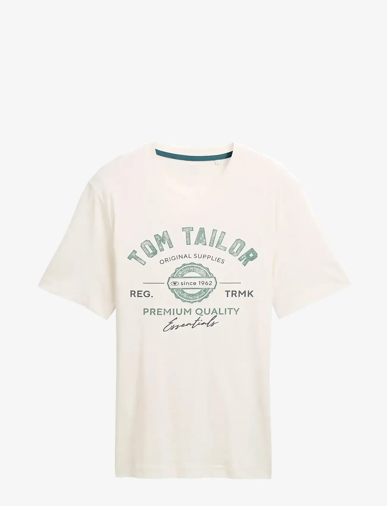 Tom Tailor - logo tee - kurzärmelig - gardenia white - 1