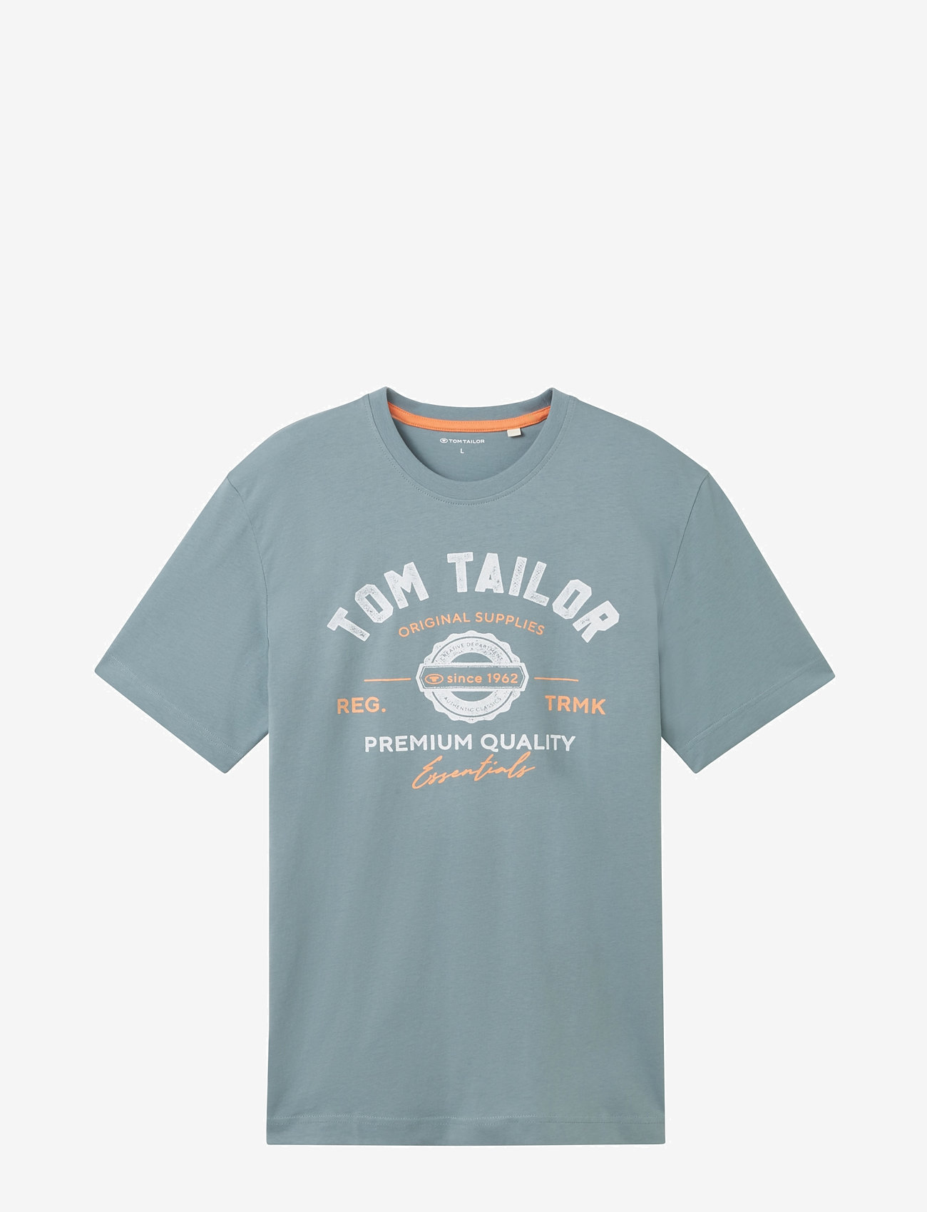 Tom Tailor - logo tee - najniższe ceny - grey mint - 1