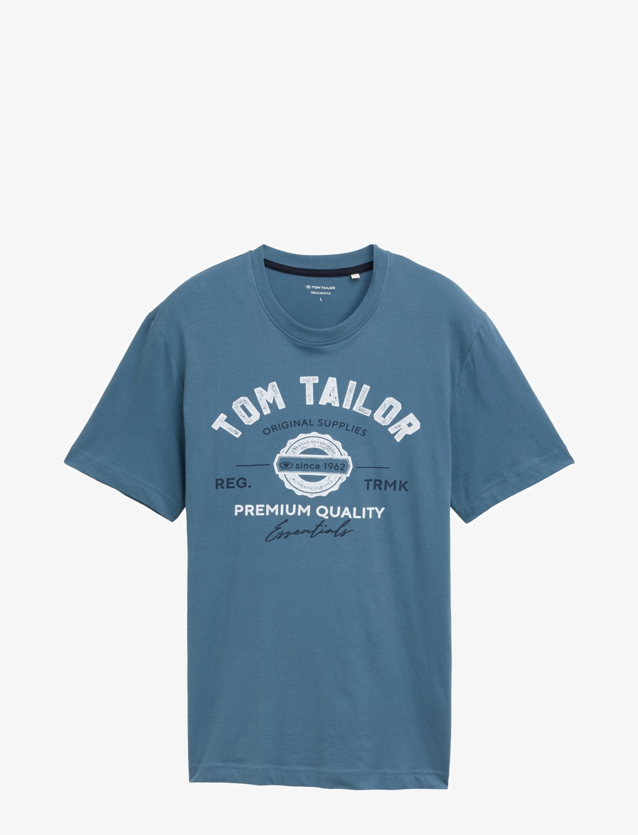 TOM TAILOR Logo Tee Blau - M - Herren