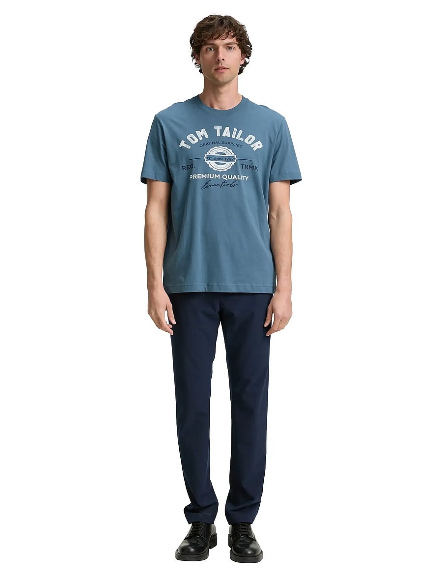 Tom Tailor - logo tee - kurzärmelig - mystical blue - 0