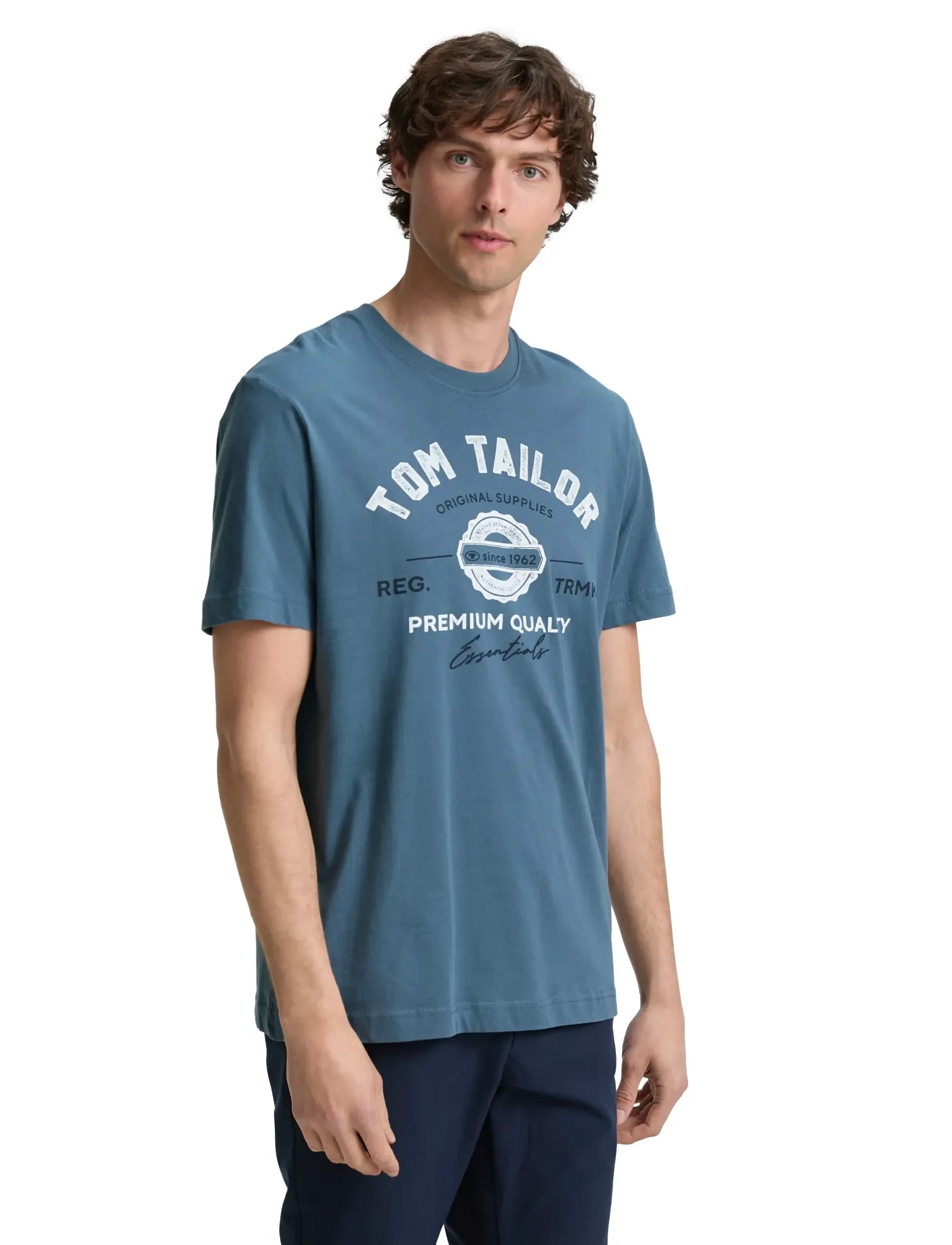 Tom Tailor - logo tee - kurzärmelig - mystical blue - 3