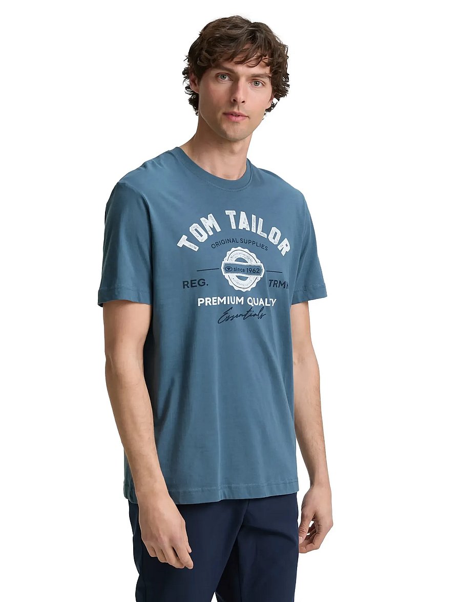 Tom Tailor - logo tee - kurzärmelig - mystical blue - 3