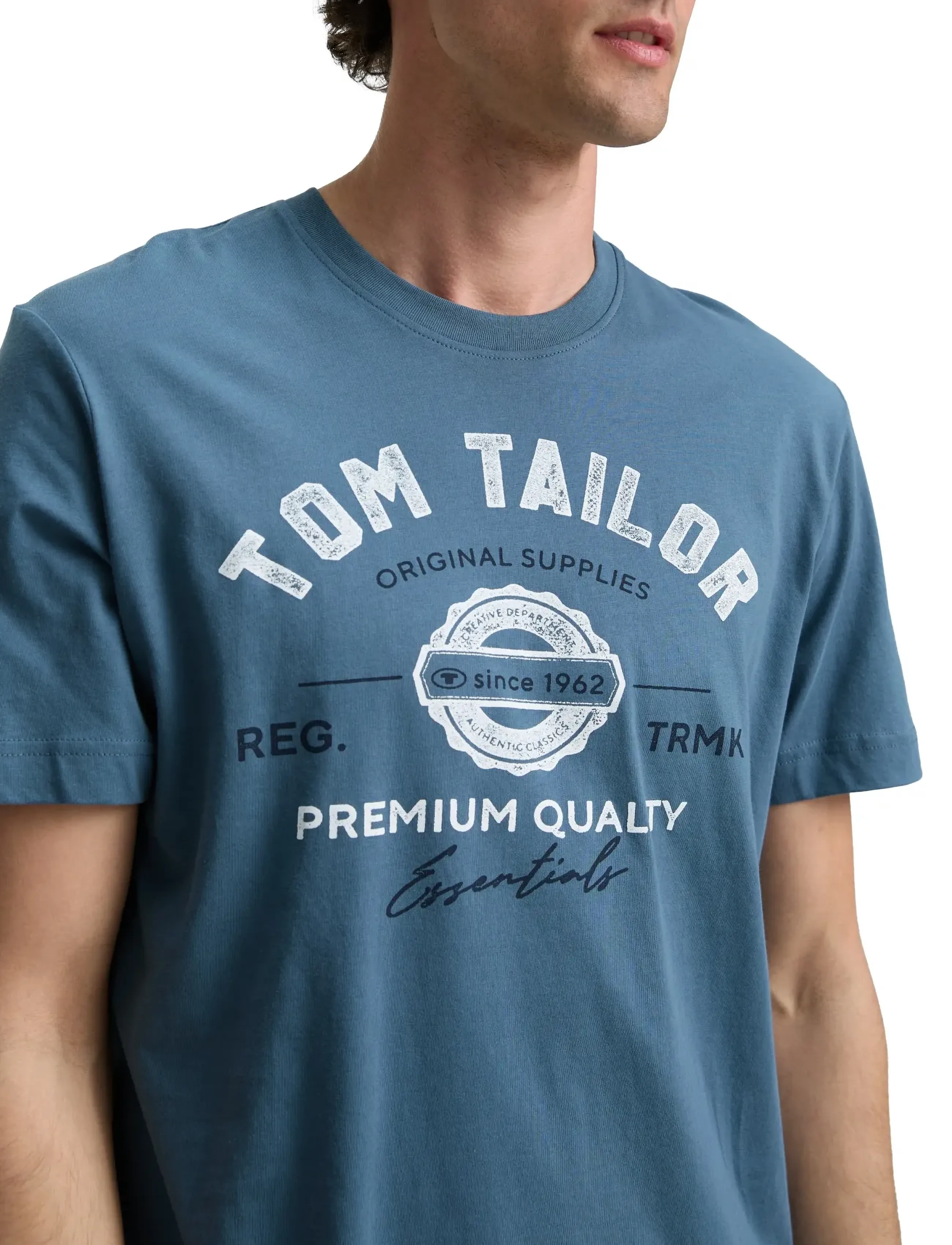 Tom Tailor - logo tee - kurzärmelig - mystical blue - 4