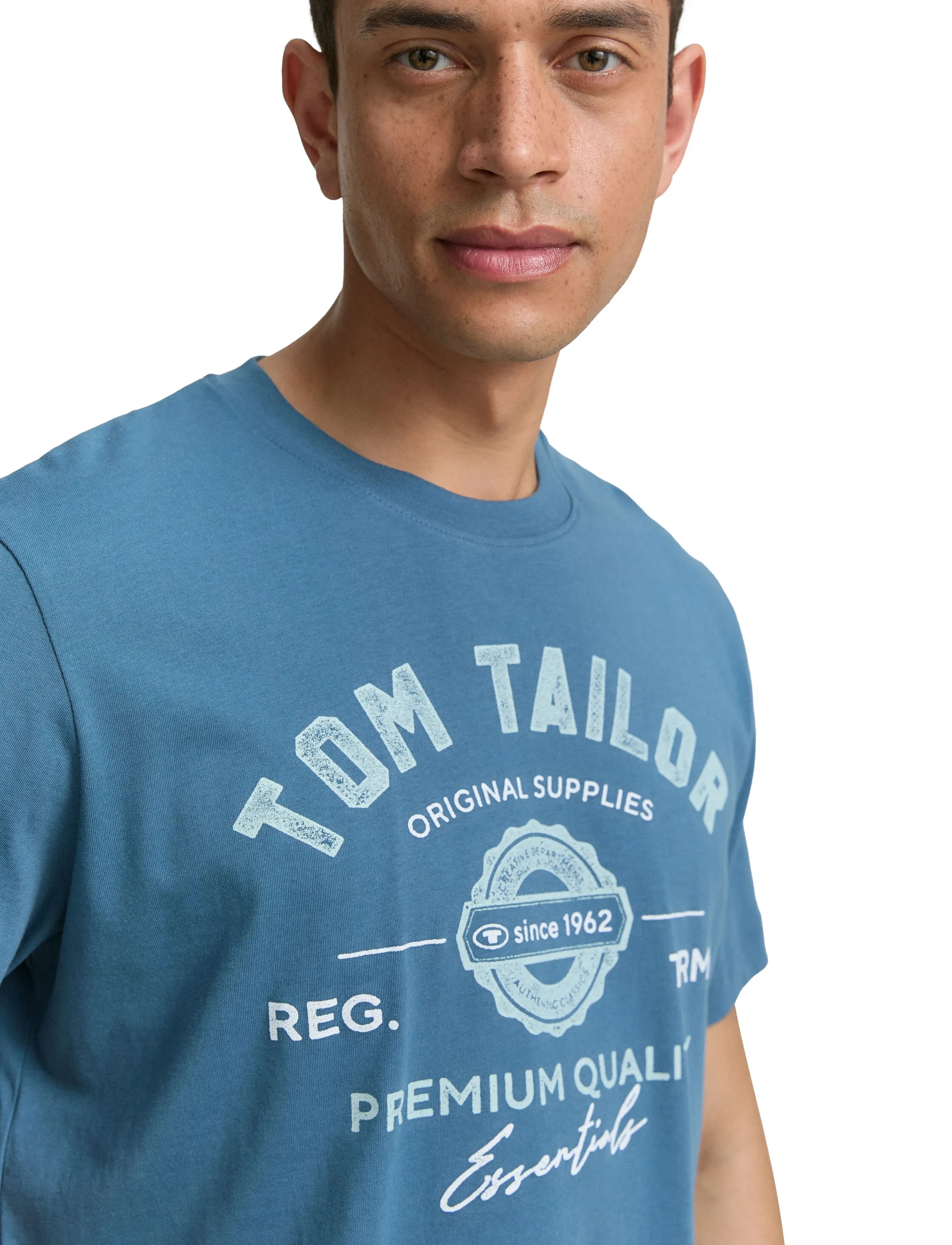 Tom Tailor - logo tee - madalaimad hinnad - real teal blue - 4