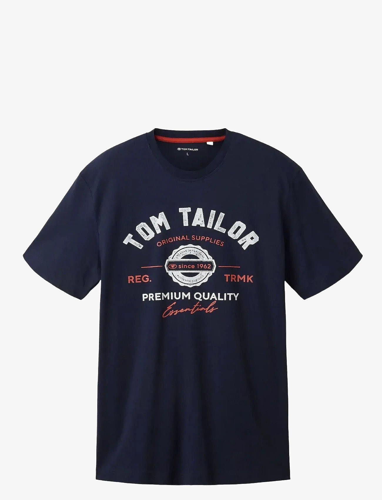Tom Tailor - logo tee - efterårstøj - sky captain blue - 0