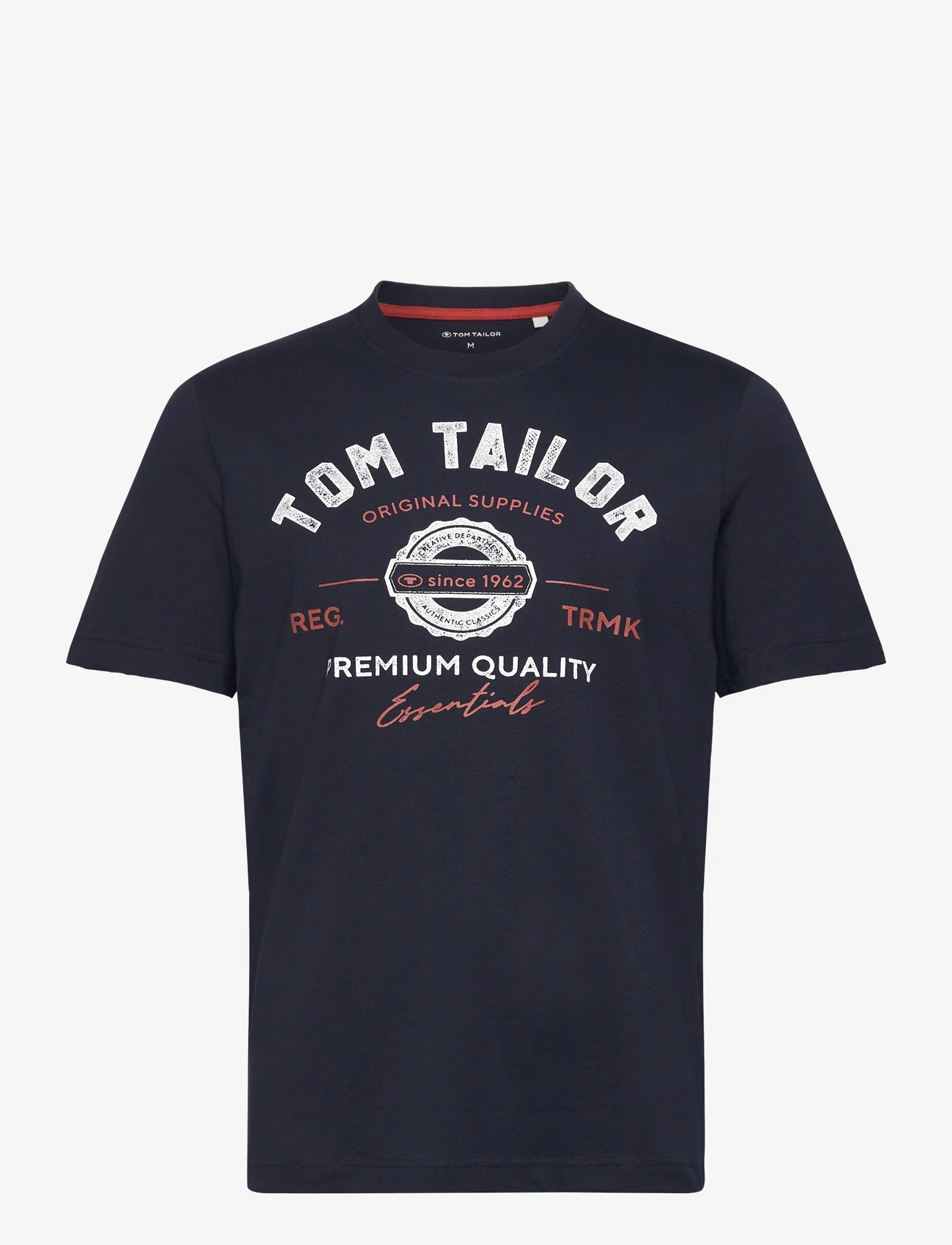 Tom Tailor - logo tee - de laveste prisene - sky captain blue - 0