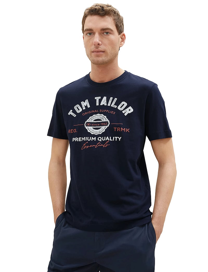 Tom Tailor - logo tee - kortärmade t-shirts - sky captain blue - 0