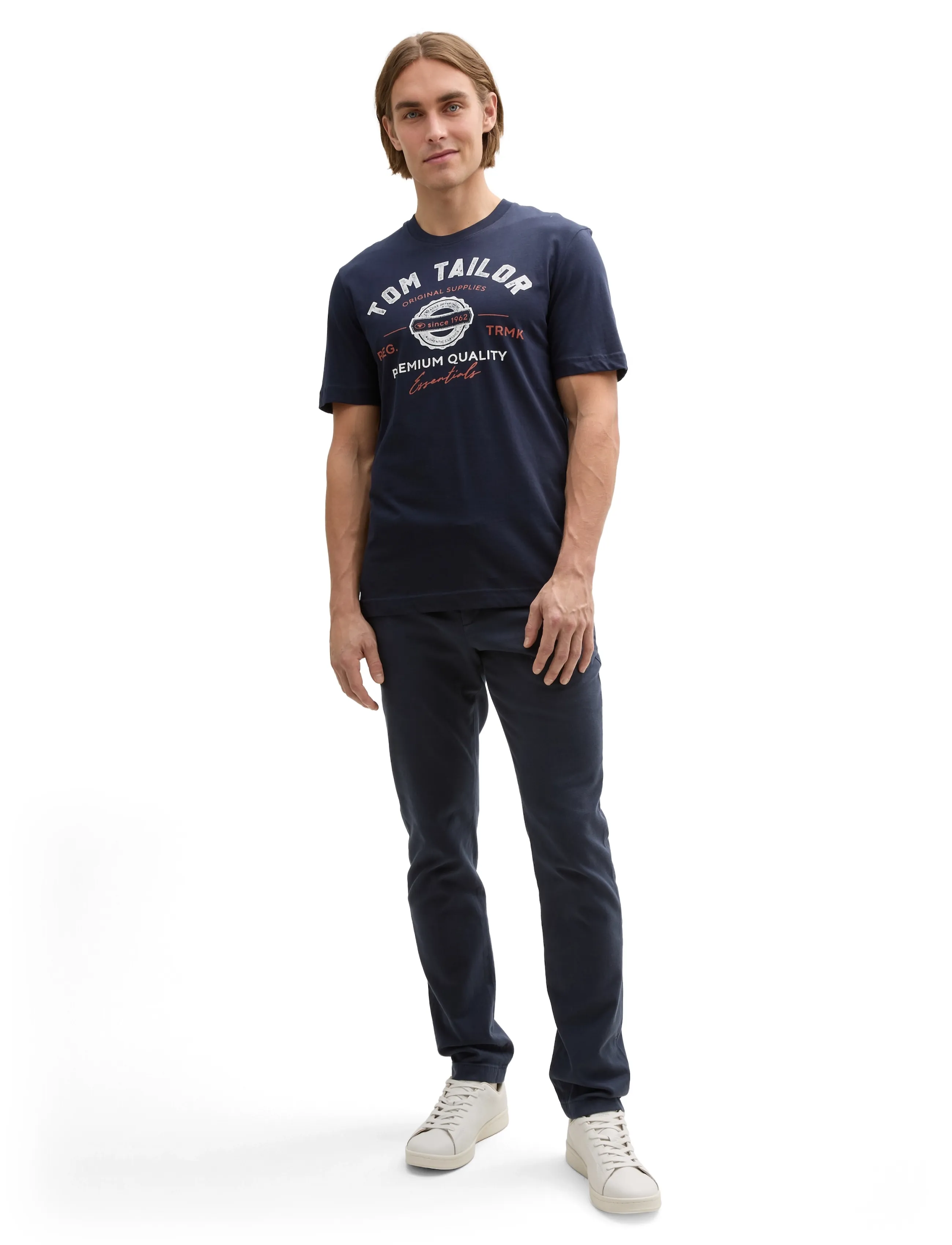 Tom Tailor logo tee - T-shirts - SKY CAPTAIN BLUE / navy