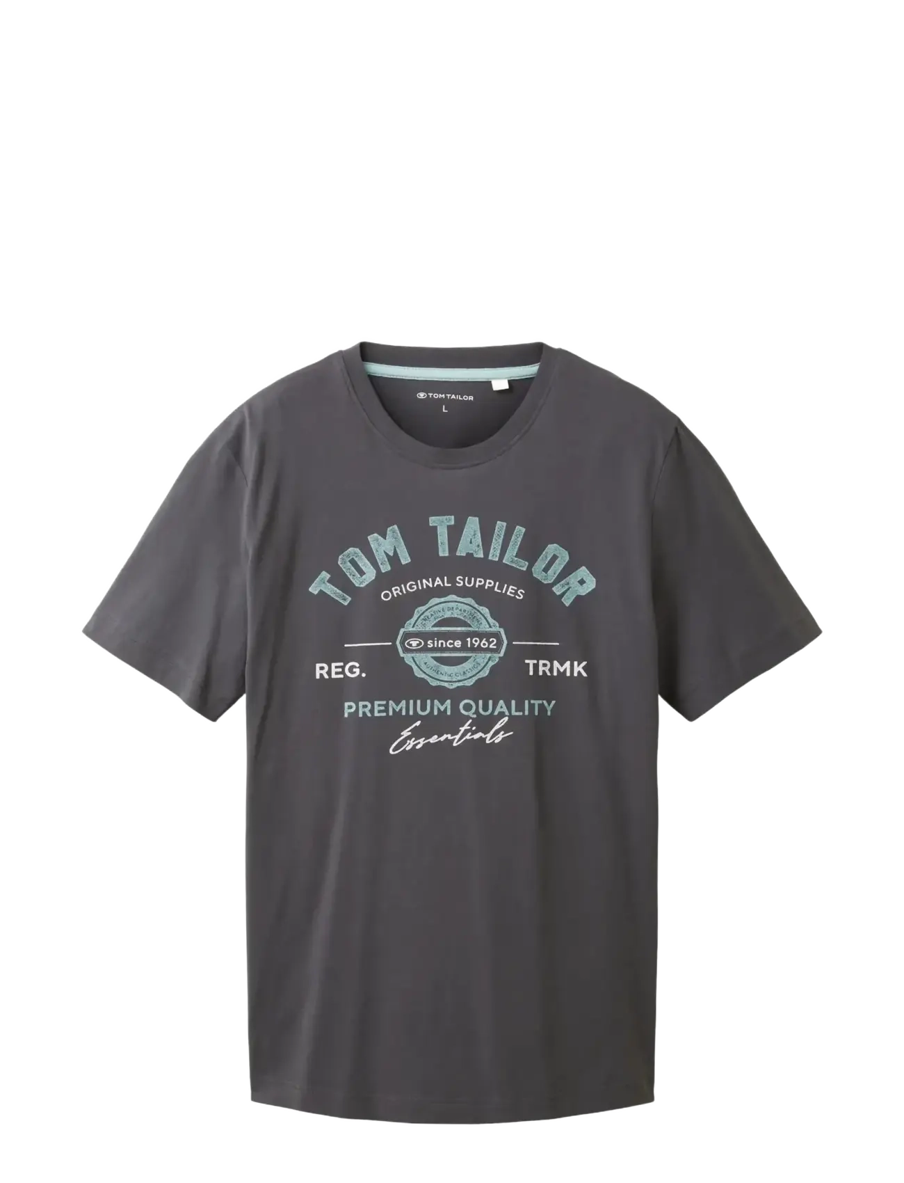 Tom Tailor logo tee - Kleidung - TARMAC GREY / grey