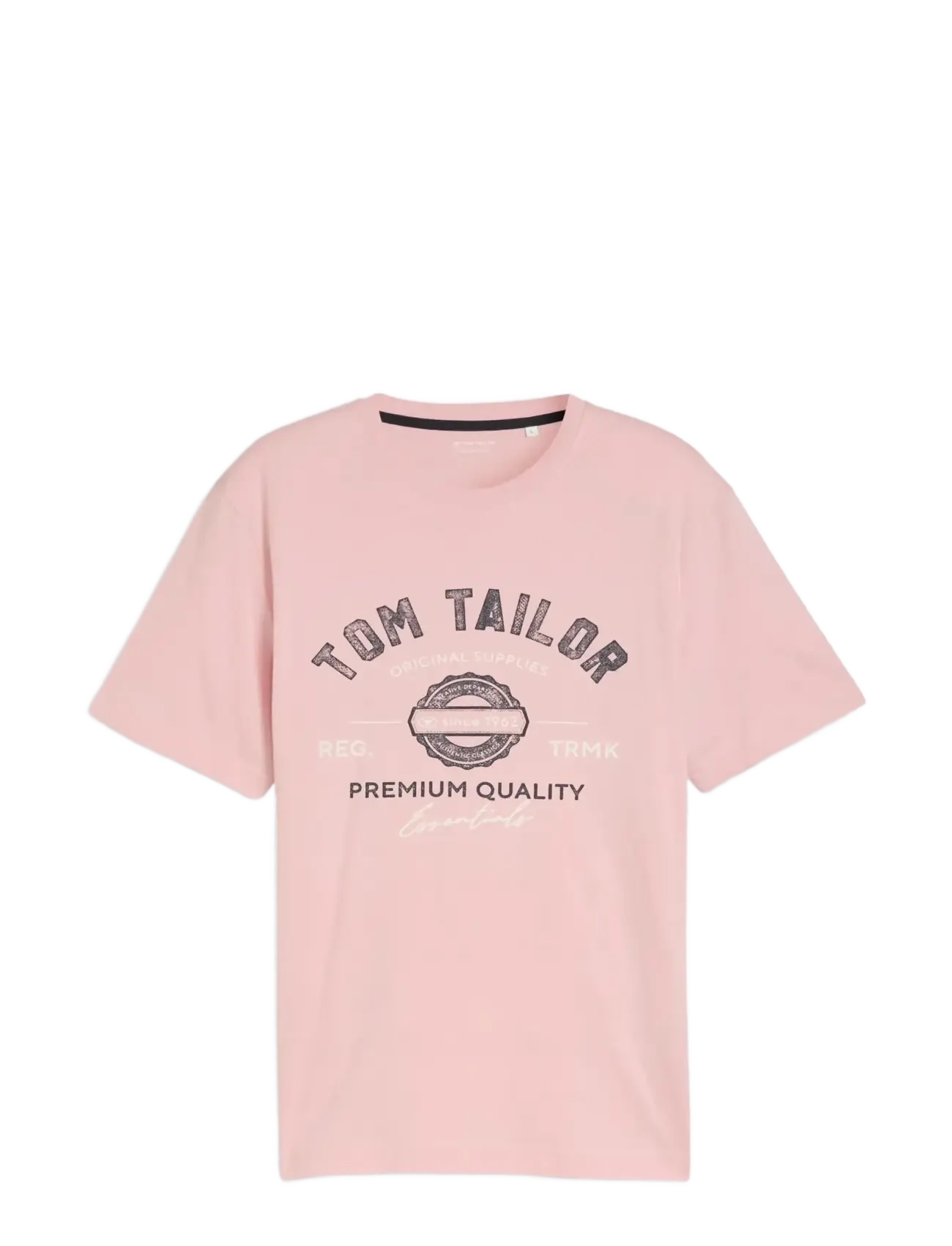 TOM TAILOR Logo Tee Pink - L - Herren