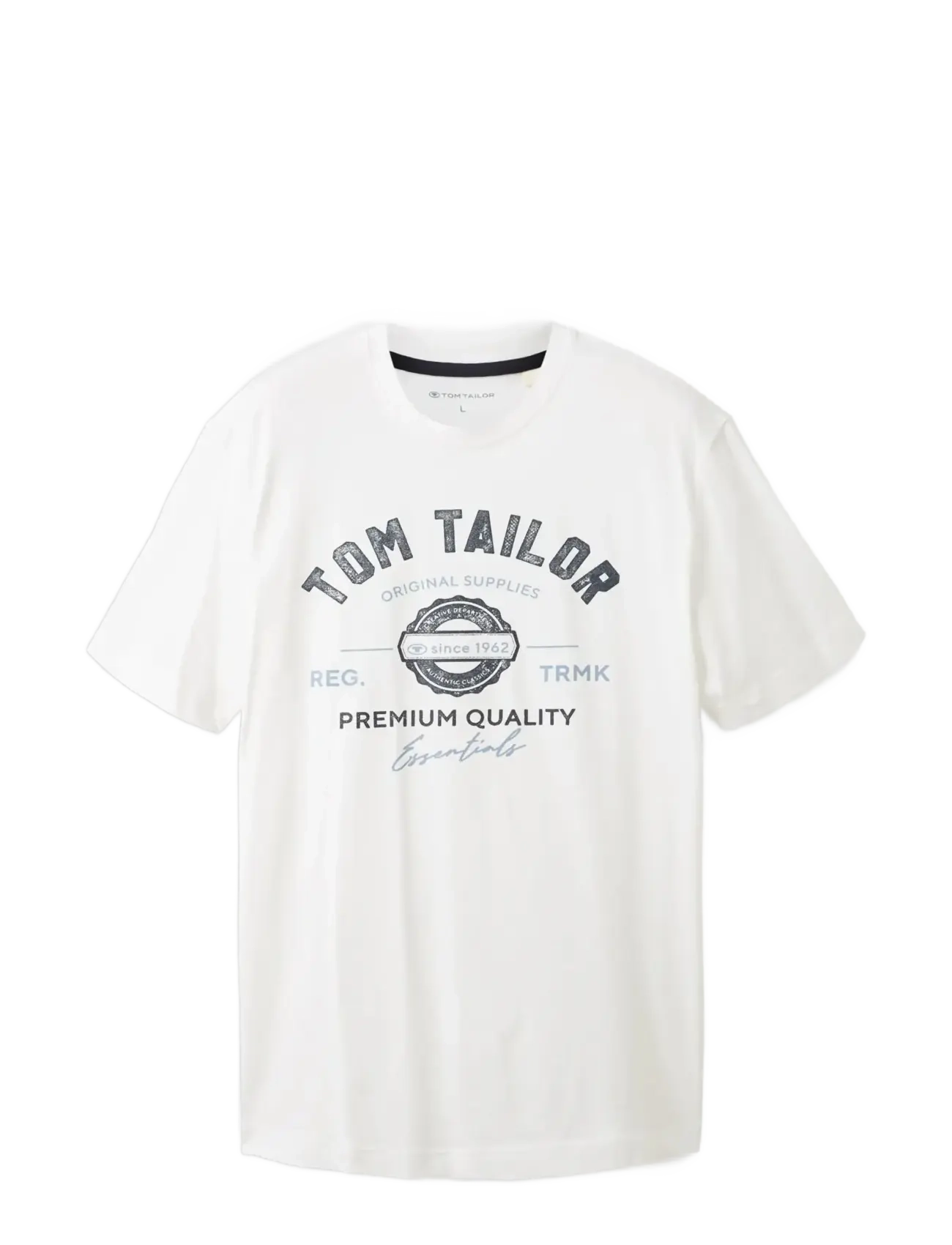 TOM TAILOR Logo Tee Weiß - L - Herren