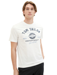 Tom Tailor - logo tee - de laveste prisene - white - 2