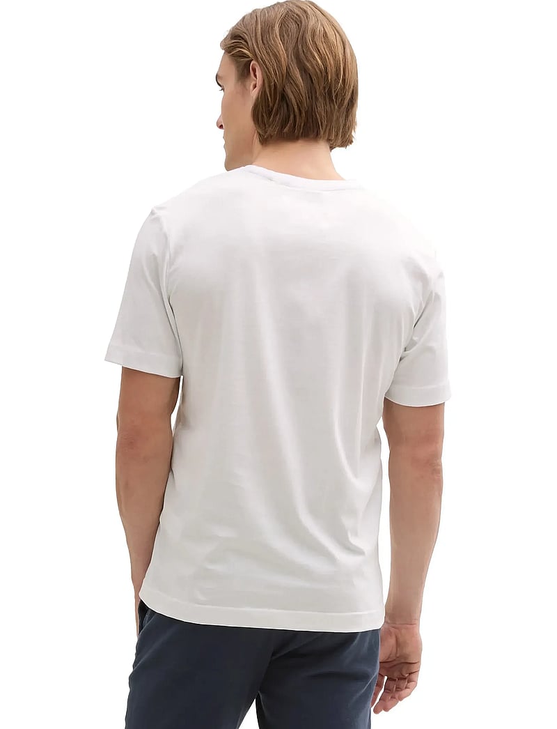 Tom Tailor - logo tee - lühikeste varrukatega t-särgid - white - 4