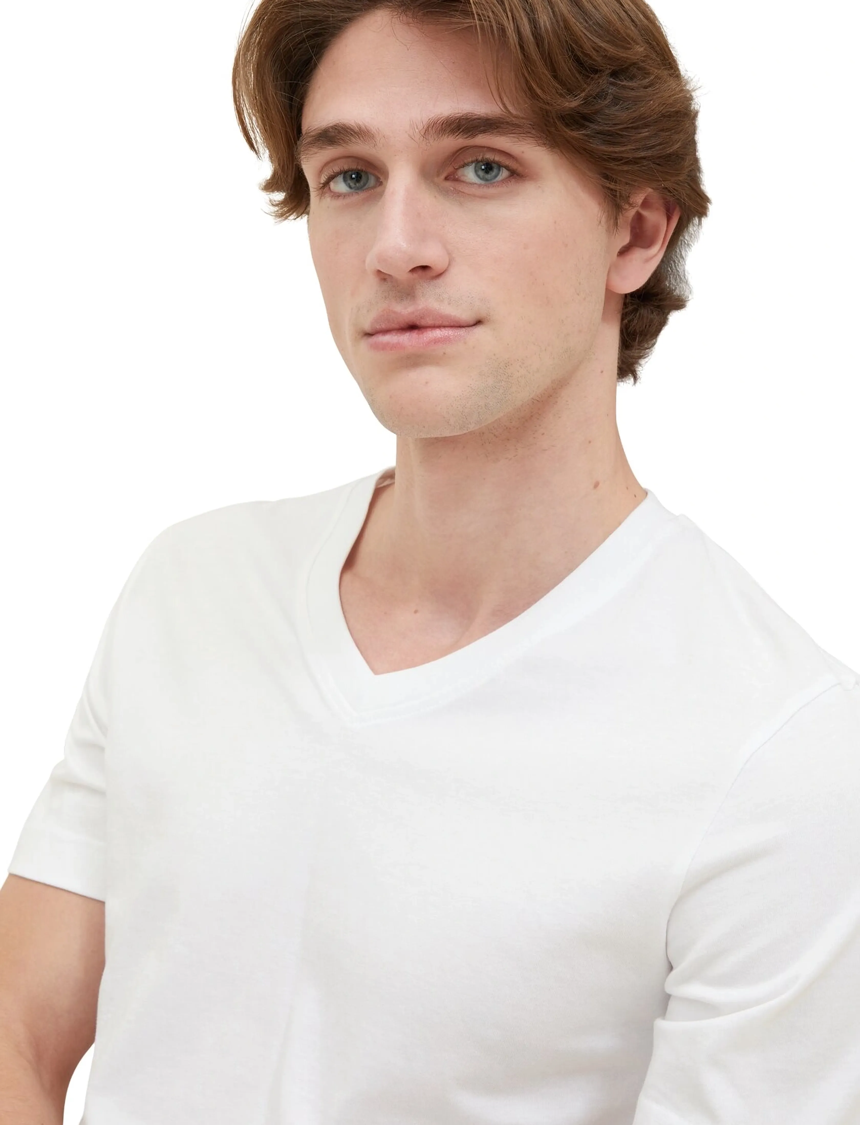 Tom Tailor - double pack v-neck tee - white - 5
