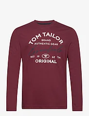 Tom Tailor - longsleeve with print - laveste priser - tawny port red - 0