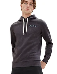 Tom Tailor - logo hoodie - kapuutsiga dressipluusid - dark grey melange - 2
