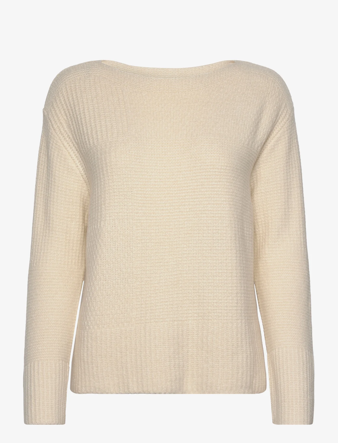 Tom Tailor - Knit patched boatneck - strikkegensere - soft beige solid - 0