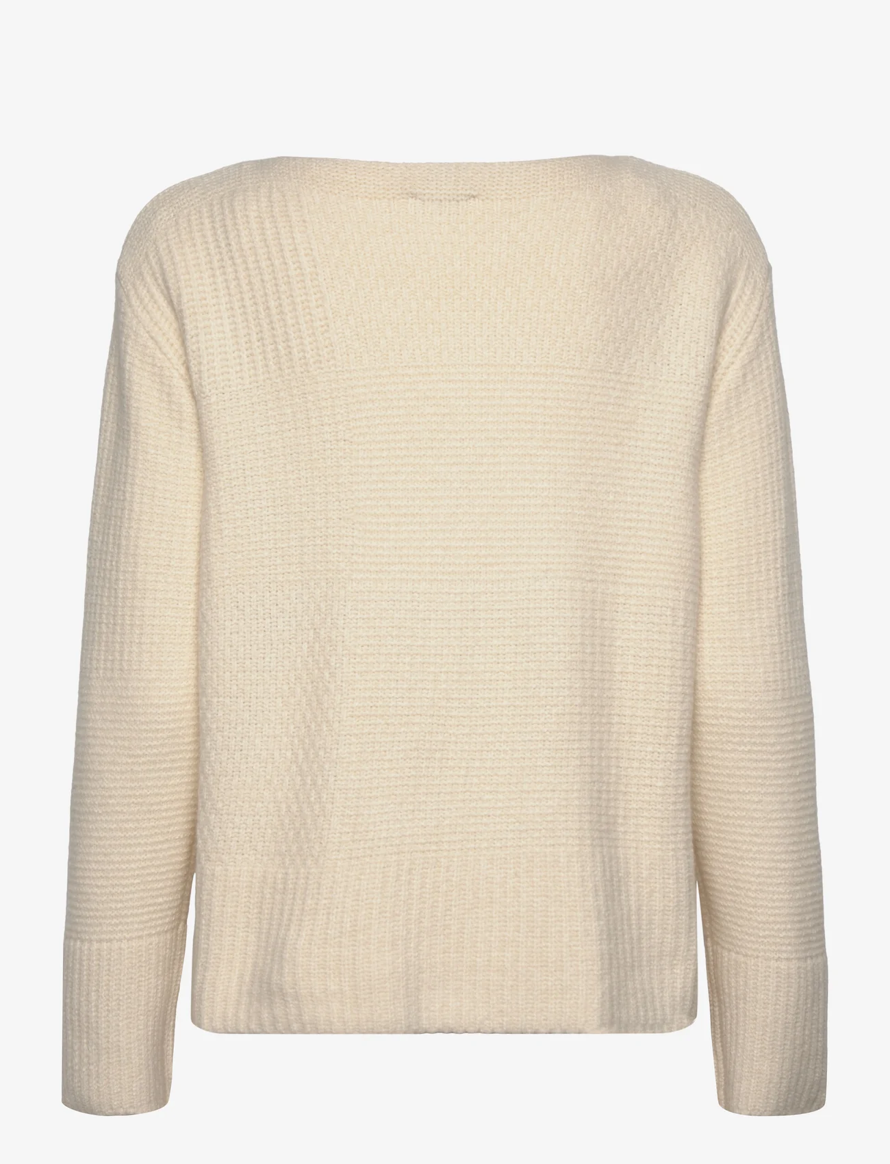 Tom Tailor - Knit patched boatneck - pullover - soft beige solid - 1
